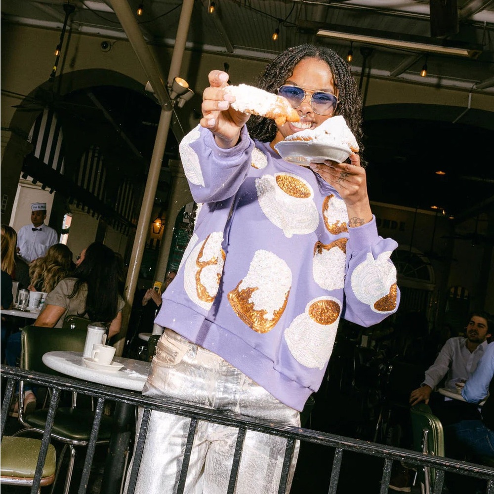Queen of Sparkles Coffee & Beignets Sweatshirt